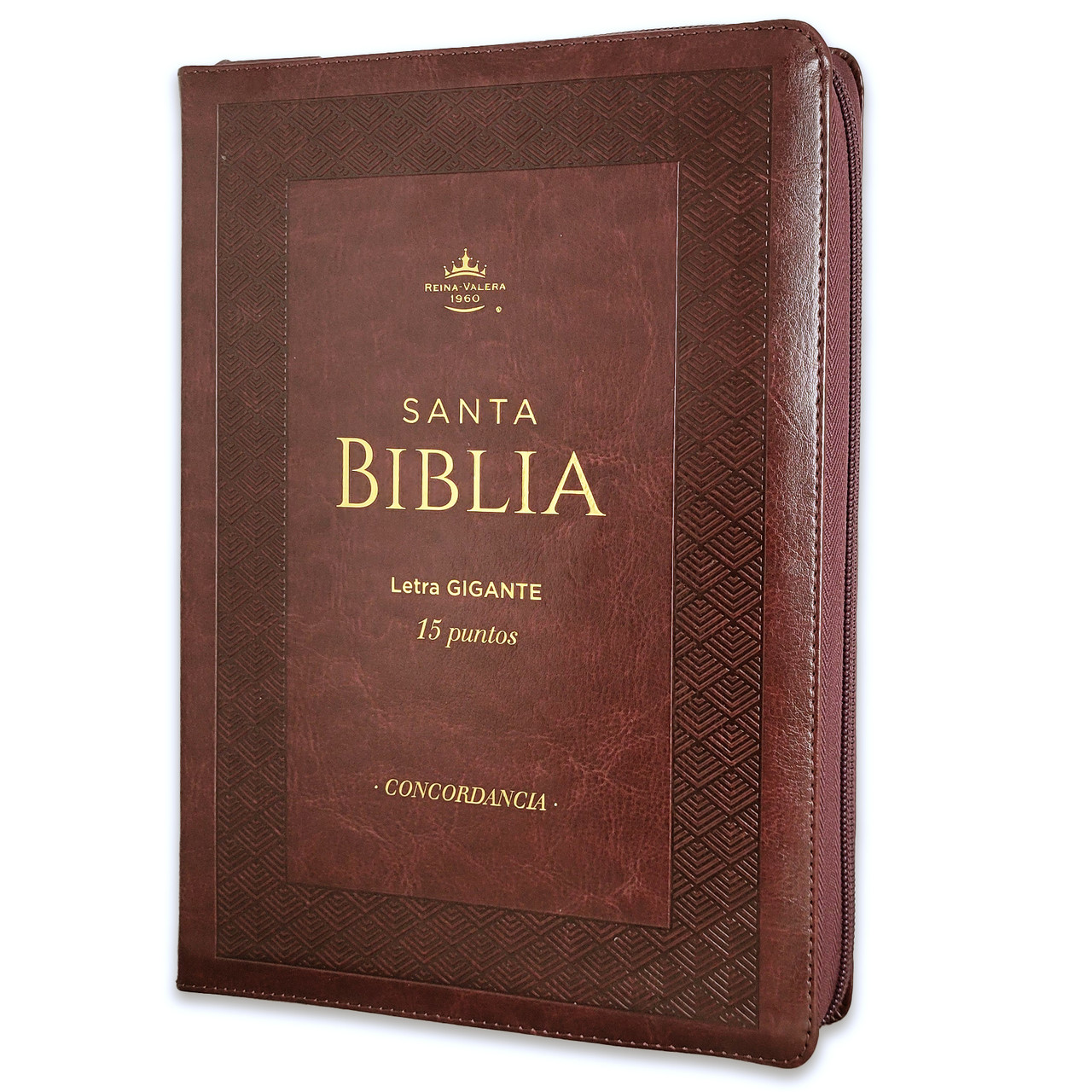 Biblia Rvr Czti Letra Gigante Pjr Marron Geometrico Ndice Cierre