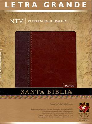 Santa Biblia NTV  Referencia Ultrafina LG Duotono Café Café claro (Imitación Piel) [Biblia]