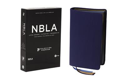 Biblia/NBLA/Colección Premier/Piel Ultrafina/Letra Grande/Azul Marino (Rústica)