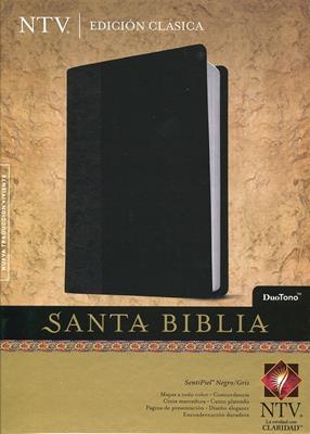 Biblia Piel Negro-Gris
