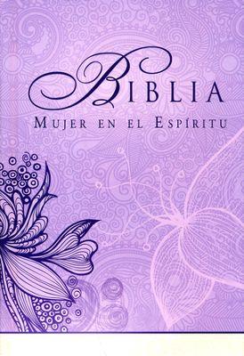 Biblia Mujer En El Espíritu - Tapa Dura Flores-Lila (Tapa Dura)