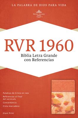 Bibli a- Letra Grande-Manual-Referencias-Naranja Floral (Imitacion Piel )