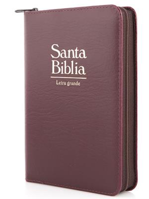 Biblia- Tamaño045CZL- Concordancia-Cierre-Acolchada-LG Vinotinto (Imitacion Piel )