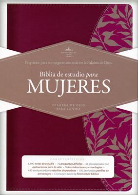 Biblia De Estudio Para Mujer - Vinotinto / Fucsia Con Indice (Simil Piel - en caja) [Biblia]