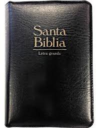 Biblia RVR Letra Grande  con Cierre Negro Canto Rojo