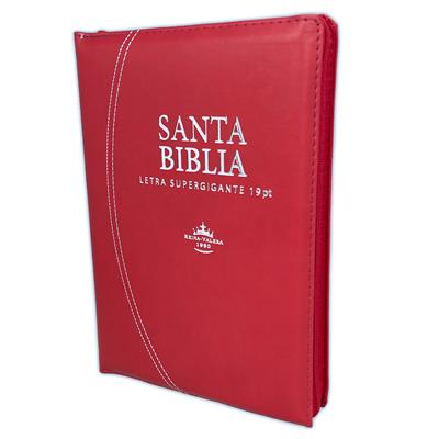 Biblia/RVR086cLSGI/Letra Super Gigante 19pt./Rojo (Imitación Piel)