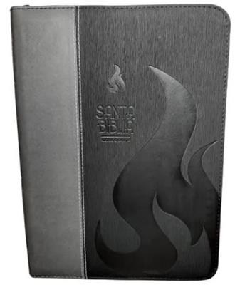 Biblia/RVR086cZTILGi /Negro Gris/Indice Letra Gigante