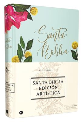 Biblia/RVR1960/Edicion Artistica/Tapa Dura/Floral/Canto Con Diseño/PJR
