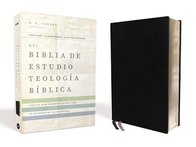 NVI Biblia de Estudio, Teología Bíblica, Piel Reciclada, Negro