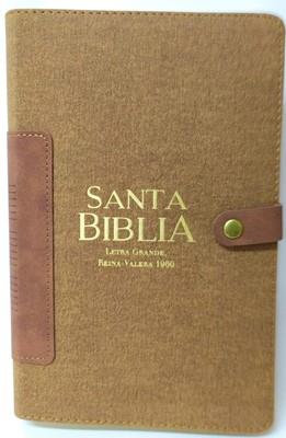 Biblia/RVR1960/Manual/Bitono/Broche/Vintage/Cafe Claro-Cafe Oscuro