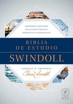 Biblia De Estudio Swindoll/NTV/Tapa Dura/Azul (Tapa Dura)