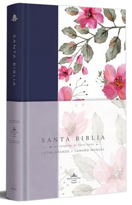RVR 1960 Biblia Letra Grande Flores-Morada