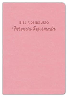 Biblia De Estudio Herencia Reformada/Semil Piel/Rosado