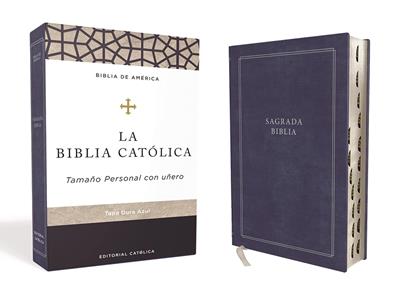 Biblia Católica/Tamaño Personal/Tapa Dura/Azul/Índice