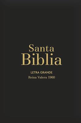 Biblia RV60/Letra Grande/Tamaño Manual/Negro/Vinilo