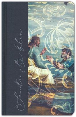 Biblia RVR 1960 letra grande, manual, tapa dura de tela Pescador de hombres