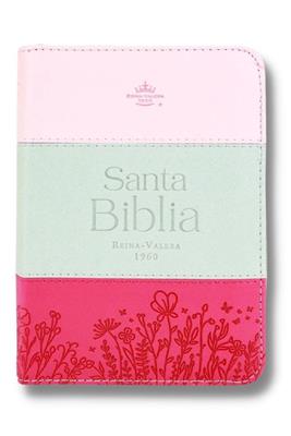 Biblia RVR60/025cztiTricolor Rosa/Blanco/Fucsia/Imitacion Piel Alta Calidad