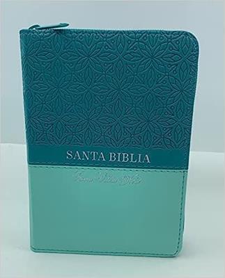 Biblia RVR60 025czti PJR/Bifloral/Turquesa/Turquesa/Imitacion Piel
