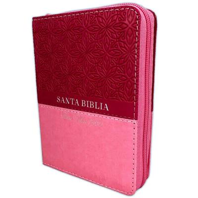 Biblia RVR60 025czti/PJR/Bifloral/Rosa/Rosa/Imitación Piel/ Índice