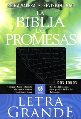 Biblia de las promesas negra/croc (Piel fabricada) [Biblia]