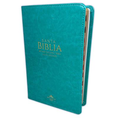 Biblia /RVR6065cti/ LG PJR Clásica Turquesa Índice Canto Dorado
