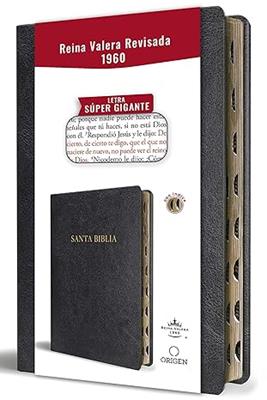 Biblia RVR/60 Negra Indice Letra Super Gigante/ Simil Piel