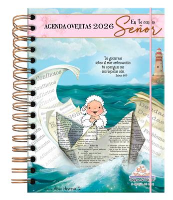Agenda Ovejitas/ En Ti Confio Señor Rosada 2026 (Rústica anillada) [Agenda]