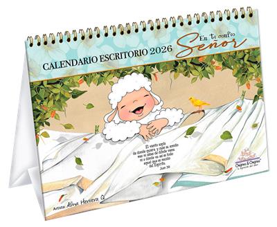 Calendario Ovejitas Escritorio 2026 / En Ti Confío Señor