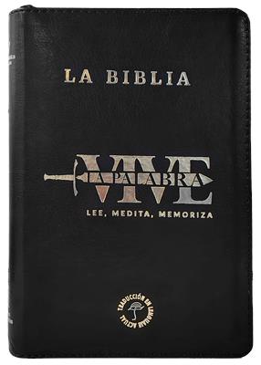 Biblia/ TLA66LGZT PJR/ Negra Canto Pateado /Vive La Palabra