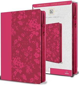 Biblia KJV Holy Bible/ Ingles/ Fucsia Ciere/ Imitación