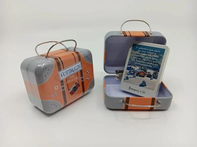 Caja De Promesas Metálica Maleta/ Fortaleza Para Cada Dia