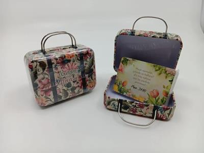 Caja De Promesas Metálica Maleta/ Equipaje Para Florecer