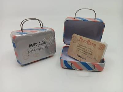 Caja De Promesas Metálica Maleta/ Bendición Para Cada Dia
