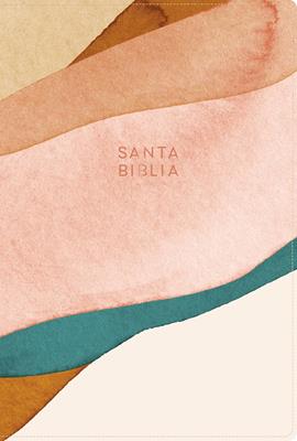 Biblia RVR60 Acuarela Colores/ L.G Tamaño Manual/ Imitacion Piel
