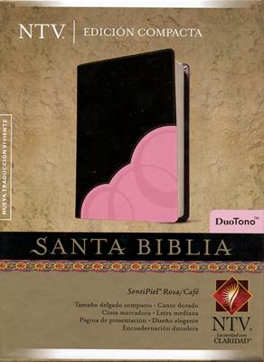 Santa biblia NTV edición compacta duo tono rosa/café