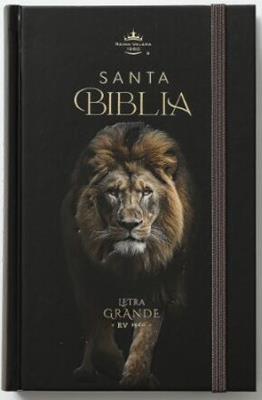 Biblia RVR6065c/ Leon de Juda/ Negra Tapa Dura Elastico