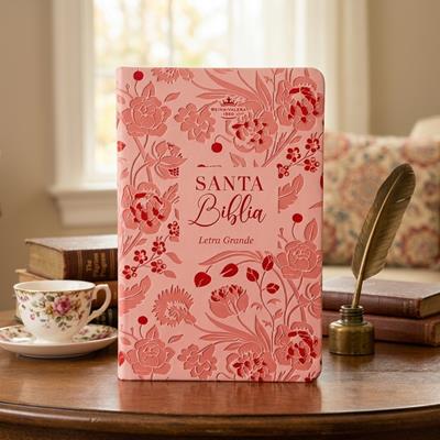 Biblia RVR60c Rosa Floral/ Canto Pintado/ Premios Y Regalos