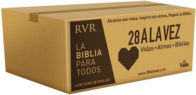 Caja de Biblias misioneras RVR - 28 A la vez (Cartón) [Caja de Biblias]