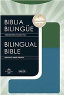 Biblia bilingüe Imitación Piel Azul Verde