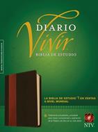 Biblia De Estudio Diario Vivir/NTV/Imitacion Piel/Indice/Cafe-Cafe Claro
