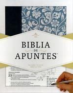 Biblia De Apuntes Azul Floral