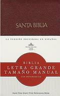 Biblia/RVR/Letra Grande/Manual/Referencias/Piel Fabricada/Rojizo Con Indice