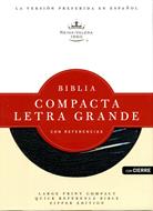 Biblia compacta letra grande con referencias (Piel) [Biblia]