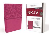 Biblia NKJV/Letras En Rojo/Rosada/Ingles (Imitación piel )