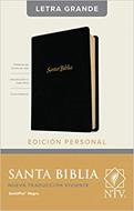 Biblia NTV/Edicion Personal/Letra Grande/Negro/Sentipiel (Imitación piel )