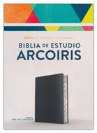 Biblia De Estudio/RVR60/Arcoiris/Negro/Semil-Piel/Indice/Nueva (Imitación Piel) [Biblia de Estudio]