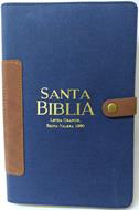 Biblia/RVR1960/Manual/Bitono/Broche/Vintage/Turquesa-Cafe (Imitación Piel)