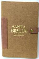 Biblia/RVR1960/Manual/Bitono/Broche/Vintage/Cafe Claro-Cafe Oscuro (Imitación Piel)