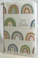 Biblia RVR60/Blanco Arcoíris (Cubierta de tela)