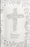 Santa Biblia de Promesas RVR-1960, Jesús para todos, Letra Grande / Tamaño Manual, Piel especial, Marfil (Imitación Piel)